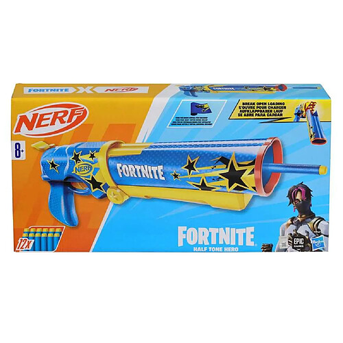 Nerf Half Tone Hero Blaster 6 coups Fortnite