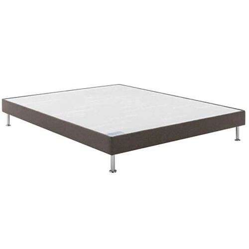 Bultex ROBUSTO - Sommier tapissier côtelé brun - 160x200 cm