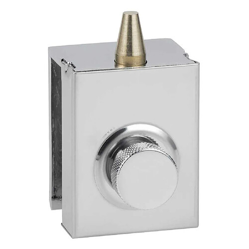 Stremler 1445.31.0 Loqueteau à bouton chromé mat pour verre trempé