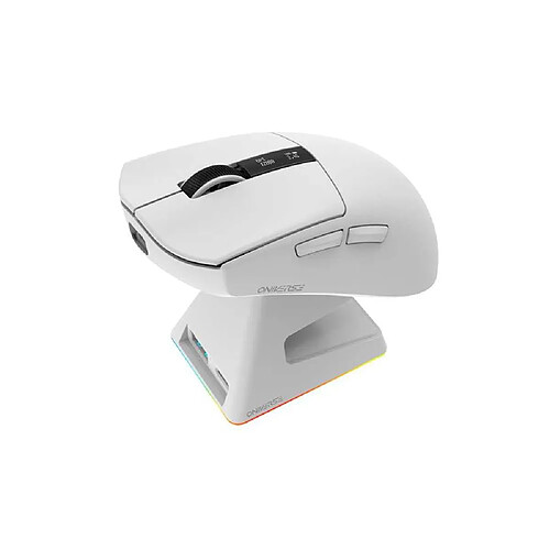 Oniverse Vanguard Souris gaming sans fil avec dock blanche 12 000 DPI
