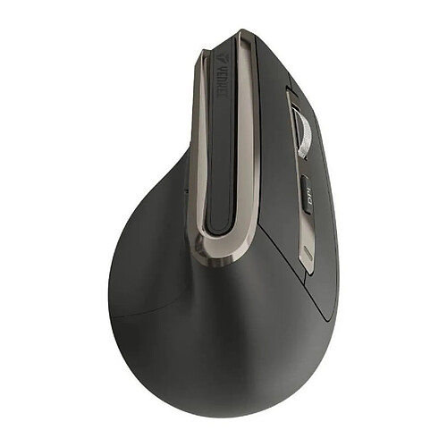YEE RUN YMS 5040 ERGO PRO Souris verticale ergonomique sans fil noire accents métalliques