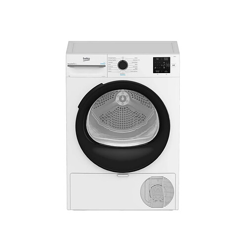 Sèche-linge pompe à chaleur 60cm 8kg blanc - D3H18D93W - BEKO