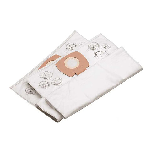 Sidamo 20498437 Lot de 5 Sacs synthétiques sac filtrant DCP25 DCP25S DCI35S blanc