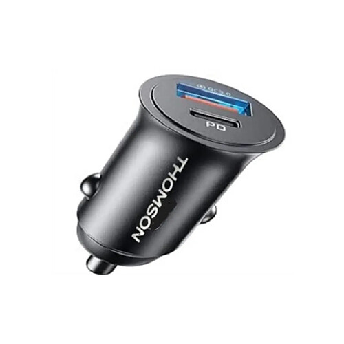 Thomson Chargeur voiture compact USB-A USB-C 18W PD 20W