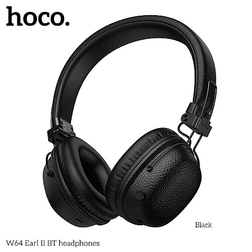 HOCO Casque Earl Bluetooth 5.4 sans fil - Autonomie d'utilisation 32 heures -Noir