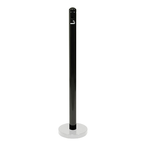 Securit75 Pied cendrier - Noir - 100cm (socle non inclus) - Securit