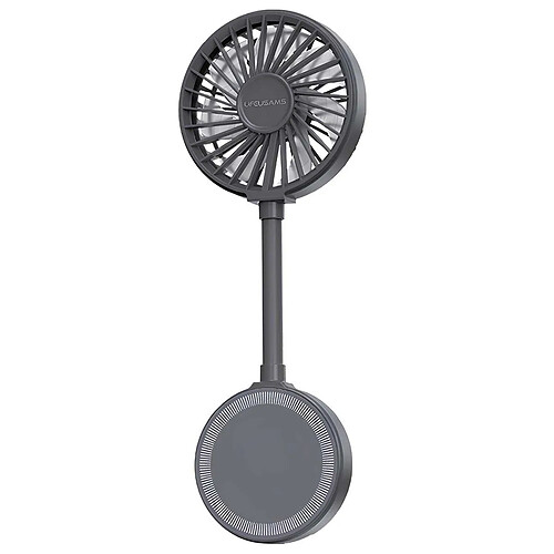 Usams Ventilateur Portable 3 Vitesses Avec Fixation Magnétique Et Support Stand Noir