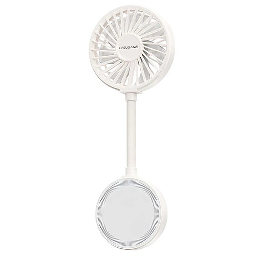 Usams Ventilateur Portable 3 Vitesses Avec Fixation Magnétique Et Support Stand Blanc