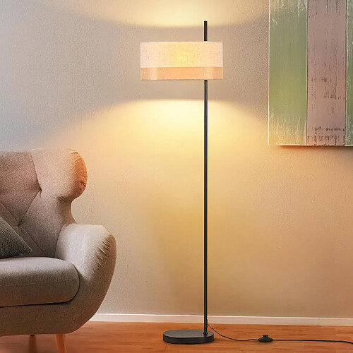 Nettlife Lampadaire salon - Noir