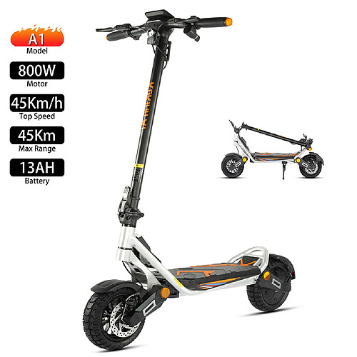 Trottinette électrique Pliable Kukirin A1 10" 800W 48V 13AH Portée Max 45Km