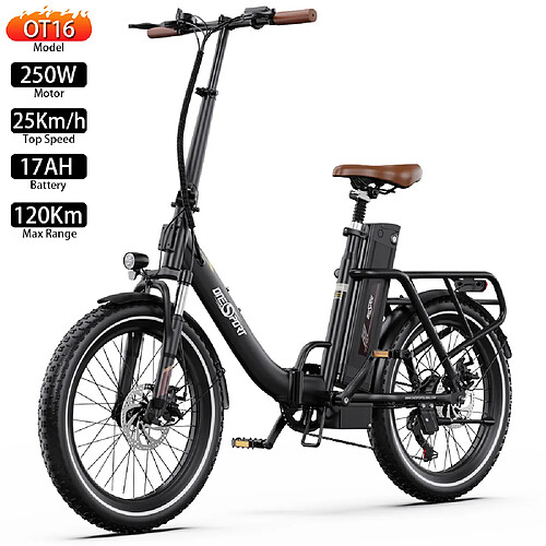 Vélo électrique Pliable Onesport OT16 20" 48V 17AH Noir