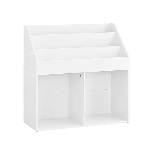 SoBuy Etagere Montessori Rangement Jouets Livres Blanc 68x30x68 cm KMB01-II-W