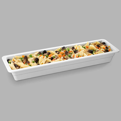 Plat en Mélamine Blanc GN 2/4 - H 20 à 65 mm - Pujadas