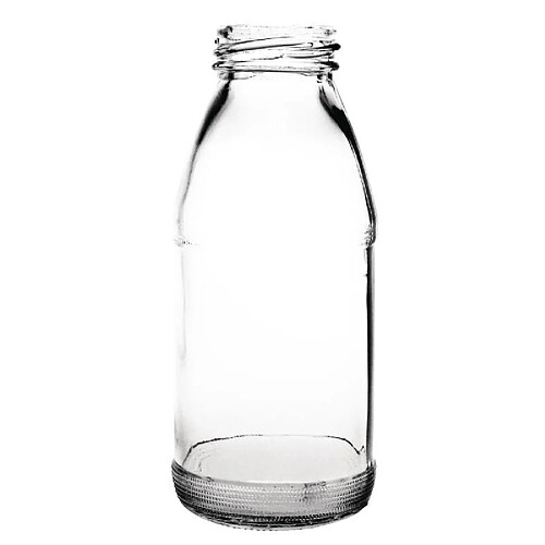 Mini bouteille de lait en verre Olympia 200 ml - Lot de 12