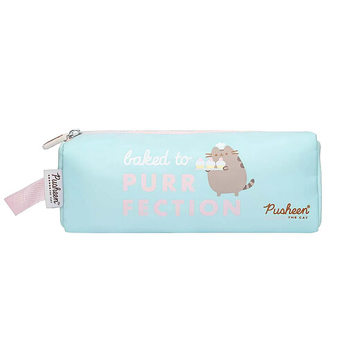 Pusheen Trousse à Crayons Zippée Élégant Collection Foodie Motif Chat Bleu ciel