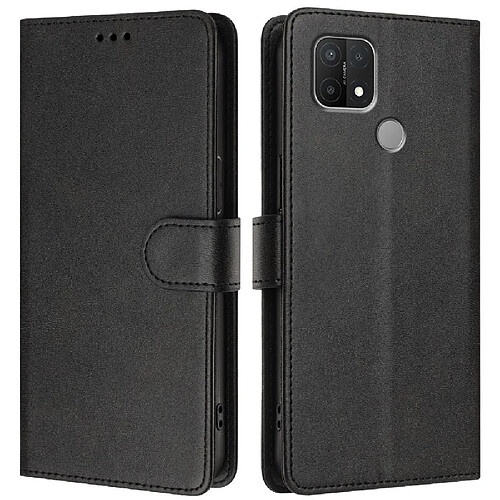 Style classique Étui Pour rabotant Oppo A35 Titulaire de la carte Antichoc Fermeture magnétique Blocage RFID Étui Portefeuille GANGXUN Noir