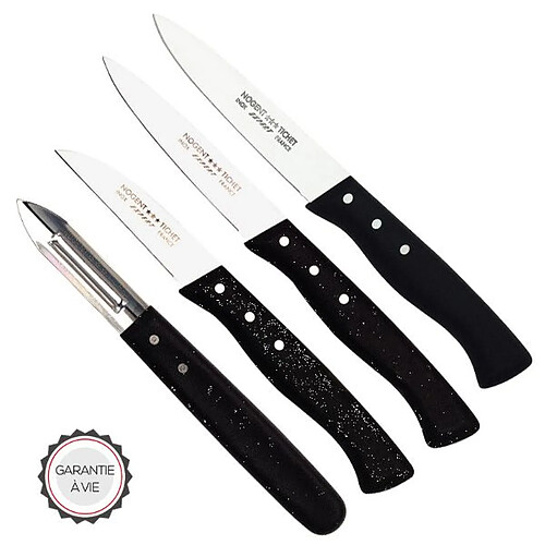 Coffret de 3 couteaux et un éplucheur - 00087V - Expert Affidenté - NOGENT 3 ETOILES