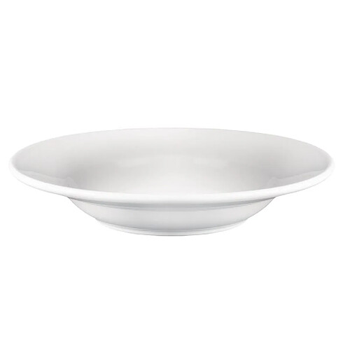 Olympia Assiettes à Potage en Porcelaine Blanche 228 mm Athena - Lot de 6
