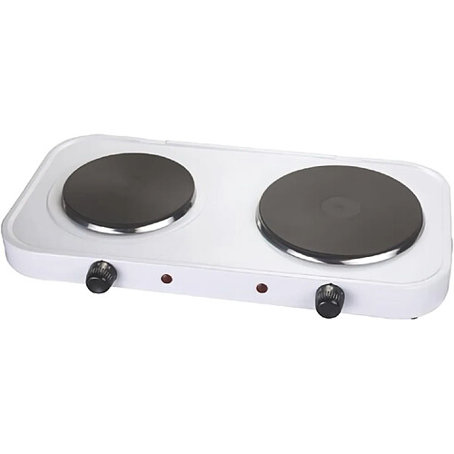 Vendos85 plaques de Cuisson électrique double 1000 - 1500W blanc
