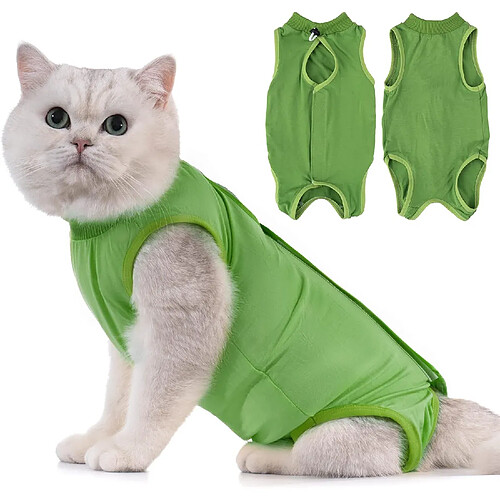 Vendos85 Combinaison de Récupération pour Chat Anti Léchage Vache S