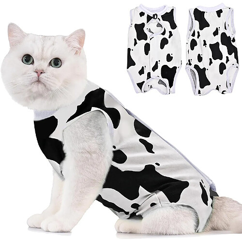Vendos85 Combinaison de Récupération pour Chat Anti Léchage Vache S