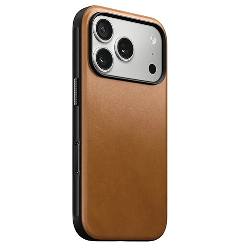 Nomad Coque pour iPhone 17 Pro MagSafe en Cuir Premium Antichocs Marron clair