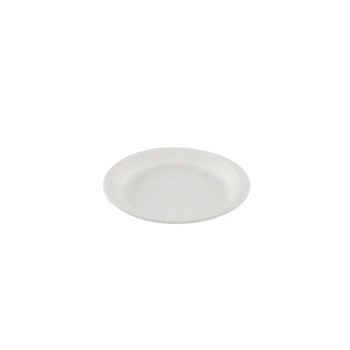 Assiette ronde blanche en canne à sucre Ø 17 cm - 800 unités - Betik
