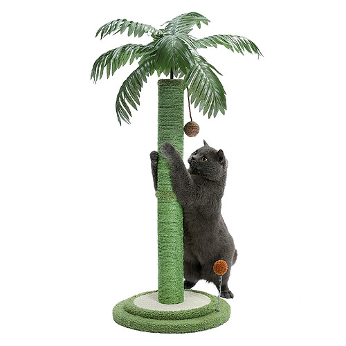 Pawz road Arbre à chat en forme de cocotier - 85 cm - Marron