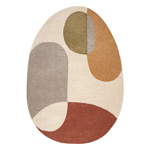 RUGSX Tapis FUSION 5706 crème terre cuite Shape - Géométrique, moderne, abstrait, irrégulier 200x290 cm
