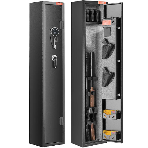 Vevor Armoire 3 fusils, coffre-fort serrure/clavier, accès rapide, étagère amovible, domestique