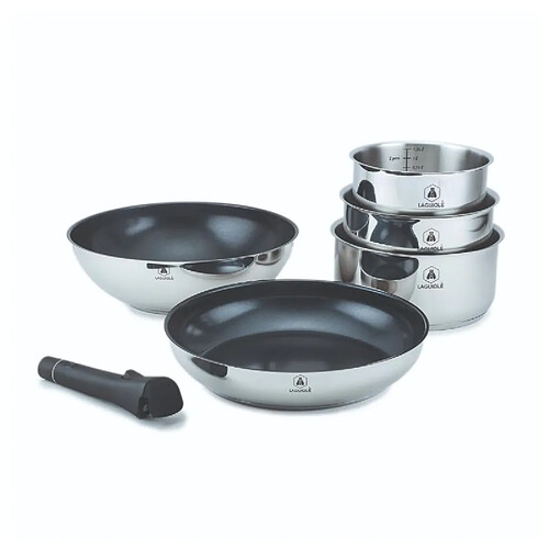 Set 6 pièces amovible 'réactif' inox Laguiole LA-9120815