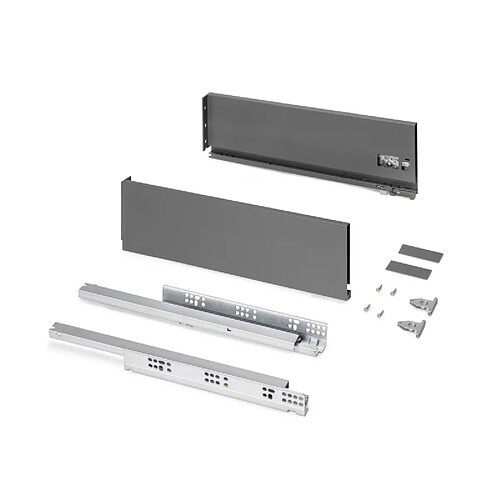 Emuca Protone 3281635 Kit tiroir extérieur 131 mm H 450 mm P 30 kg gris anthracite