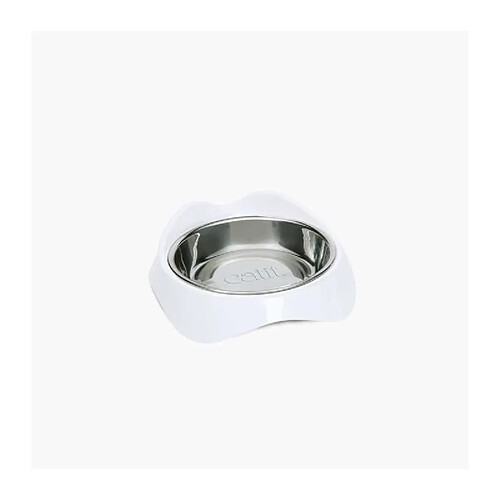 Cat-it Gamelle pour chat - CATIT - PIXI - 200ml - Bols en acier inoxydable amovibles - Blanc