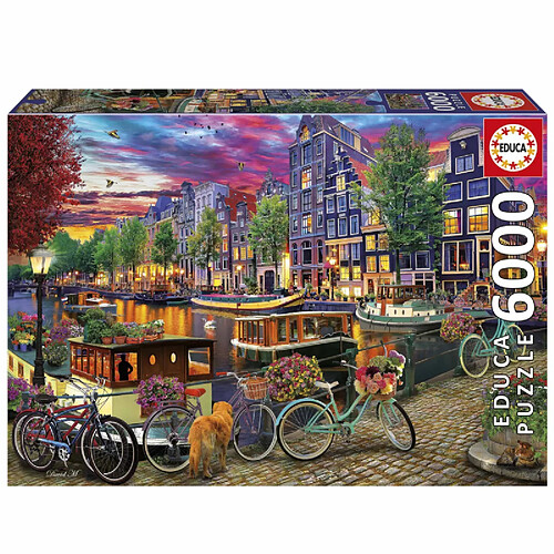 Educa borras Puzzle vélos à Amsterdam - 6000 pièces