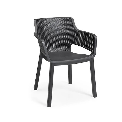Keter Lot de 6 fauteuils de jardin - Gris graphite