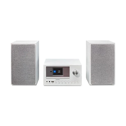 Medion MD85003 AAAPE16825 Mini chaîne HiFi 2x15W RMS DAB+/FM CD Bluetooth 5.0 Blanc
