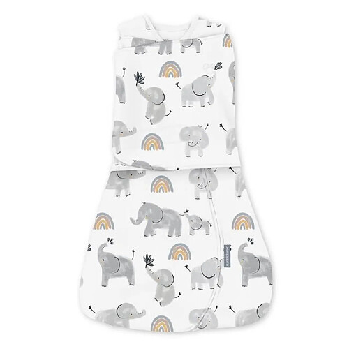 INGENUITY Sac de Couchage Swaddle - Design Éléphant - TOG 1 - 3 à 6 mois
