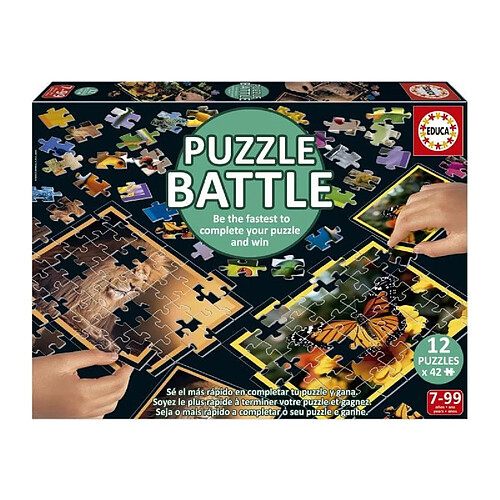 Educa borras Puzzle Battle Jr Natura - 12 puzzles