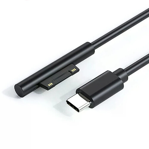Câble d'alimentation USB Type-C à charge rapide pour tablette Microsoft Surface Pro 7 3 4 5 6 15 V 3 A PD~00417