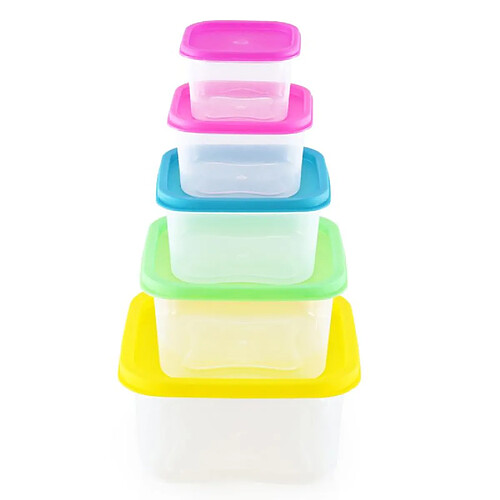 Ensemble de boites de conservations alimentaires 5 pièces Herzberg HGSFS5N1