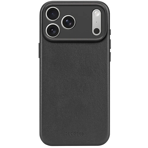 Decoded Coque en Cuir pour iPhone 17 Pro Max Compatible MagSafe Noir