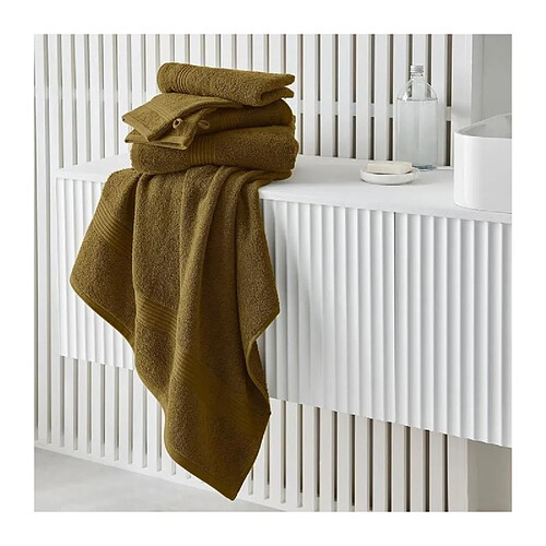 Today Serviette de toilette rayée - Bronze