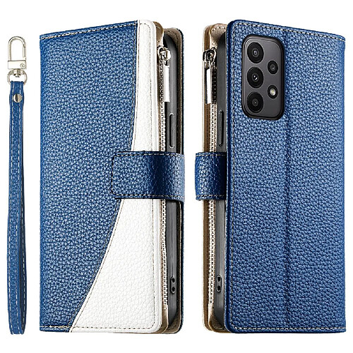 Flip Étui Pour Samsung Galaxy A23 4G/5G Portefeuille Étui en cuir Fentes pour cartes Élégant GANGXUN Bleu