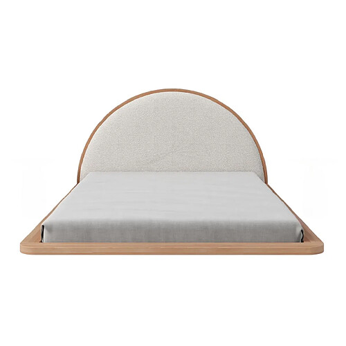 Visby Lit flottant en hêtre massif MOMOKO / 120x200 cm, couleur naturelle