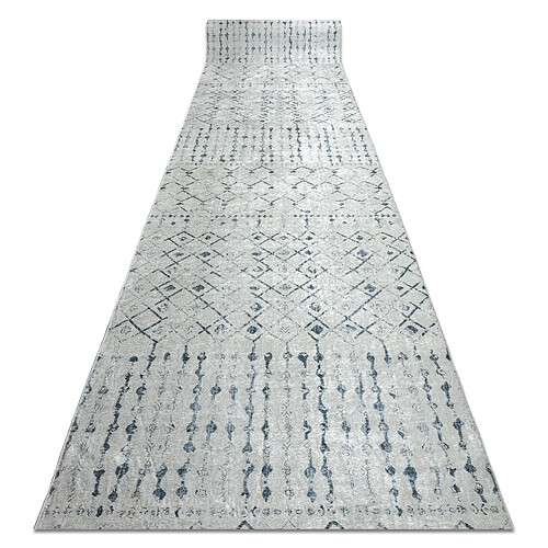 RUGSX TAPIS DE COULOIR antidérapant LOTUS OASIS 43570 Boho beige lavable 60cm 60x1350 cm