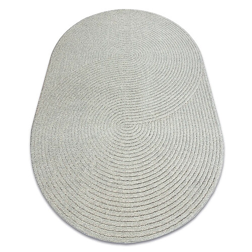 RUGSX Moquette en laine FLUX ovale 461.67.AE503 OSTA - Géométrique, structurelle, loft bleu gris 160x230 cm