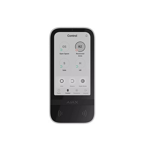 Ajax Systems Télécommande sans fil 5" blanc - KEYPADTOUCHSCREENW - Jeweller - AJAX