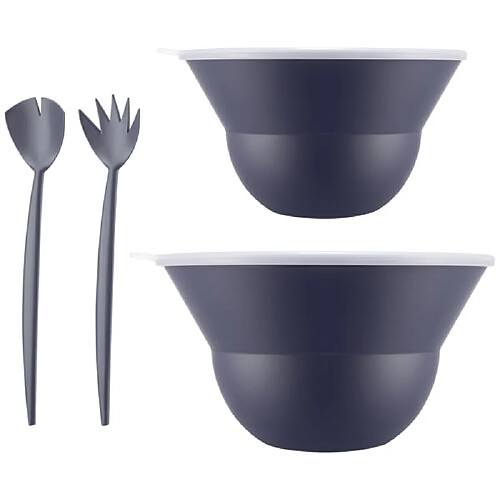 Lot de 2 saladiers 3l/4.9l avec couvercle + couverts bleu - K2551-540-143S-1 - Topee - BODUM
