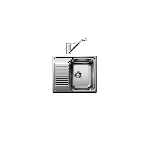 Pack évier inox + mitigeur chromé - 527908 - Tipo 45s Mini - BLANCO