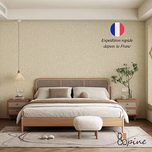 Decopine Papier peint autocollant 3D effet pierre naturelle jaune